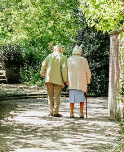 Senior couple walking - aging in place - Nashville remodeling trend