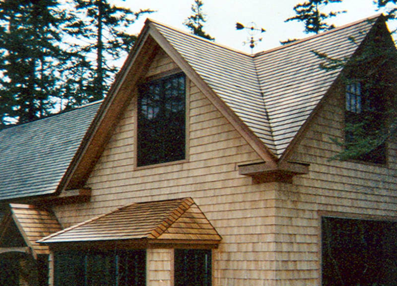 Cedar shingles - common roofing material in Pacific NW