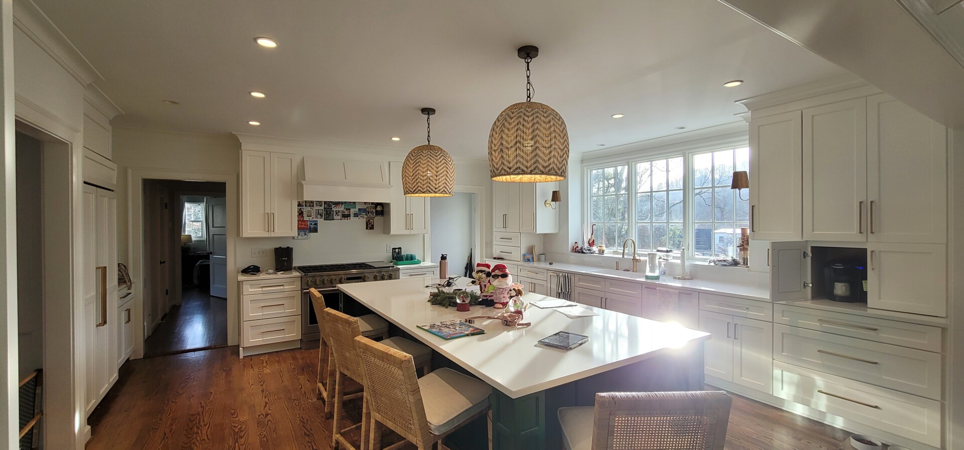 Before and after photos of a Nashville kitchen remodeling project featuring modern design updates.